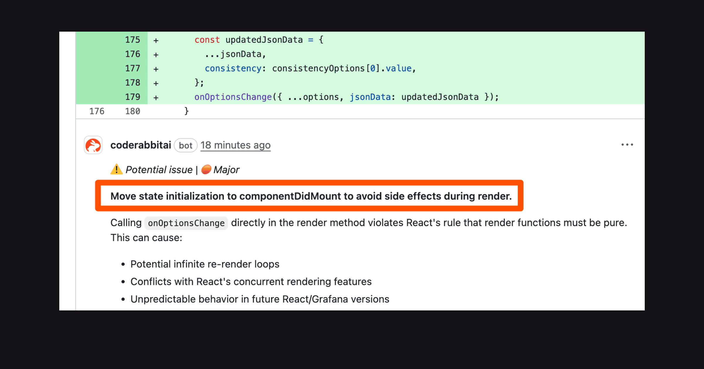 Move state initialization to compomentDidMount to avoid side effects during render