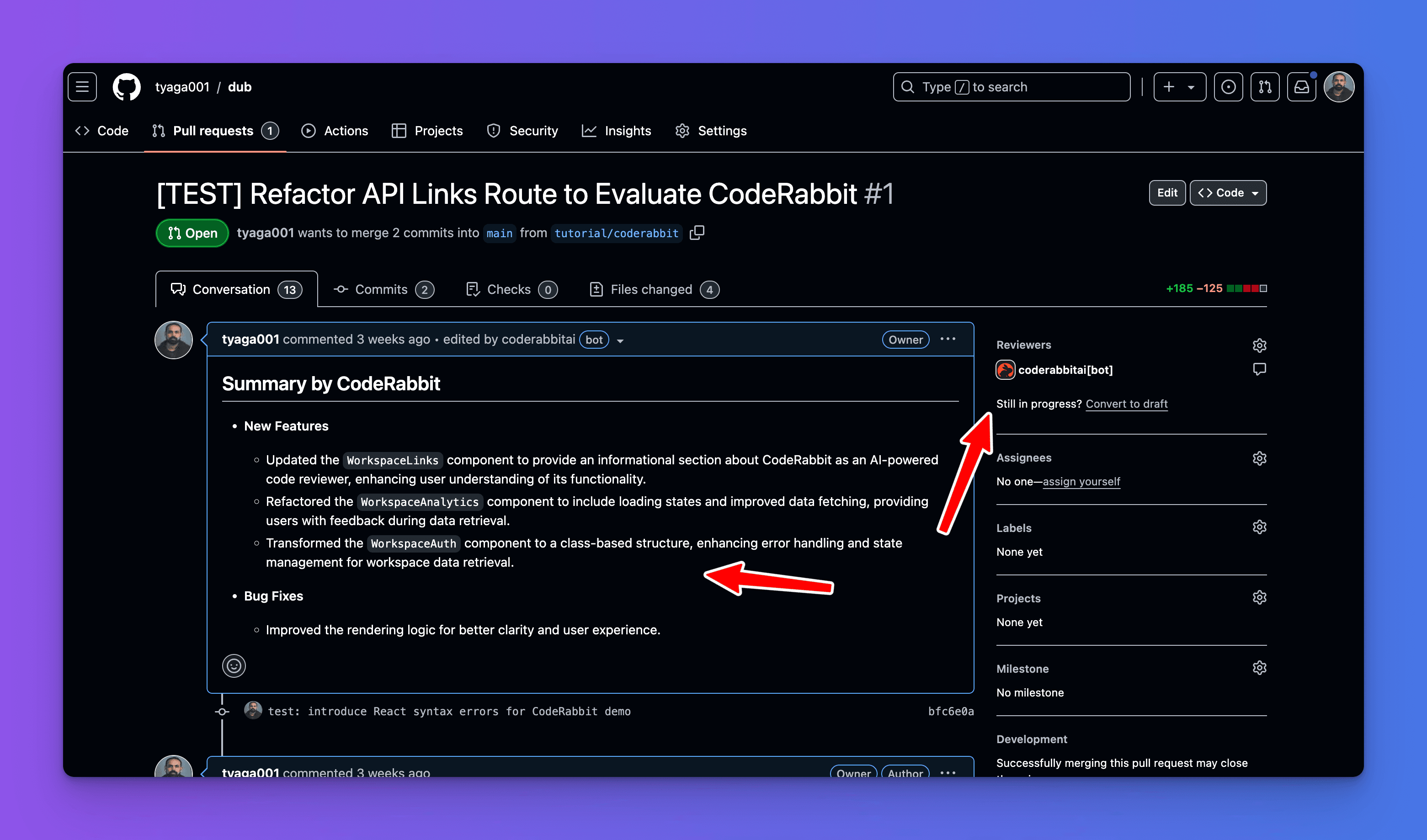 CodeRabbitによるPRの概要